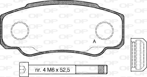 Open Parts BPA0961.00 - Гальмівні колодки, дискові гальма autozip.com.ua