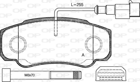 Open Parts BPA0961.02 - Гальмівні колодки, дискові гальма autozip.com.ua