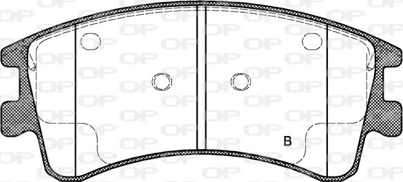 Open Parts BPA0970.02 - Гальмівні колодки, дискові гальма autozip.com.ua