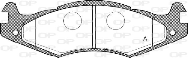 Open Parts BPA0463.00 - Гальмівні колодки, дискові гальма autozip.com.ua