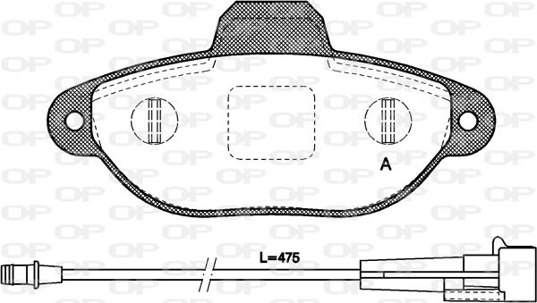 Open Parts BPA0414.01 - Гальмівні колодки, дискові гальма autozip.com.ua