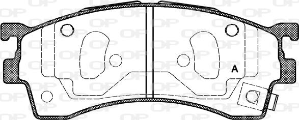 Open Parts BPA0415.12 - Гальмівні колодки, дискові гальма autozip.com.ua