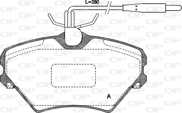 Open Parts BPA0485.02 - Гальмівні колодки, дискові гальма autozip.com.ua