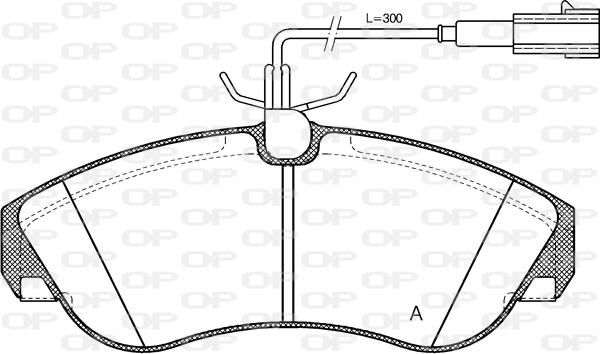 Open Parts BPA0487.11 - Гальмівні колодки, дискові гальма autozip.com.ua