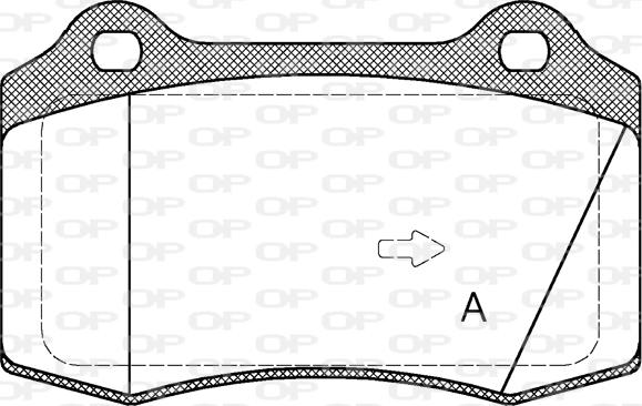Open Parts BPA0434.55 - Гальмівні колодки, дискові гальма autozip.com.ua