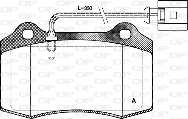 Open Parts BPA0434.01 - Гальмівні колодки, дискові гальма autozip.com.ua