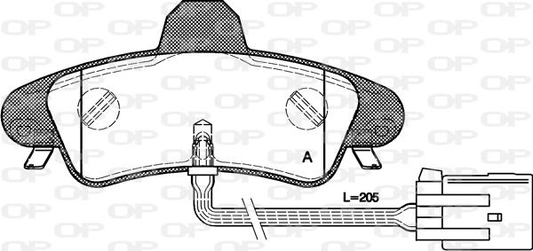 Open Parts BPA0433.12 - Гальмівні колодки, дискові гальма autozip.com.ua