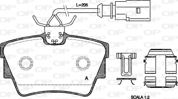 Open Parts BPA0591.12 - Гальмівні колодки, дискові гальма autozip.com.ua