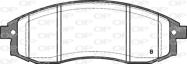 Open Parts BPA0598.12 - Гальмівні колодки, дискові гальма autozip.com.ua