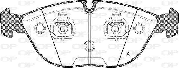 Open Parts BPA0597.00 - Гальмівні колодки, дискові гальма autozip.com.ua