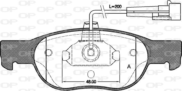 Open Parts BPA0588.11 - Гальмівні колодки, дискові гальма autozip.com.ua