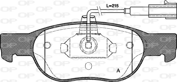 Open Parts BPA0588.31 - Гальмівні колодки, дискові гальма autozip.com.ua