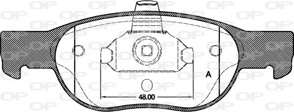 Open Parts BPA0588.20 - Гальмівні колодки, дискові гальма autozip.com.ua