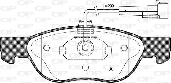 Open Parts BPA0587.12 - Гальмівні колодки, дискові гальма autozip.com.ua