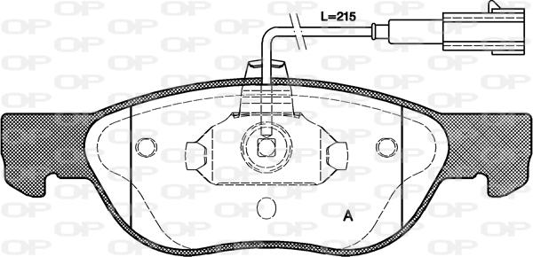 Open Parts BPA0587.21 - Гальмівні колодки, дискові гальма autozip.com.ua