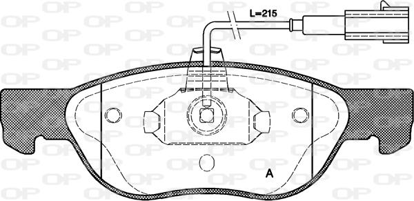 Open Parts BPA0587.22 - Гальмівні колодки, дискові гальма autozip.com.ua