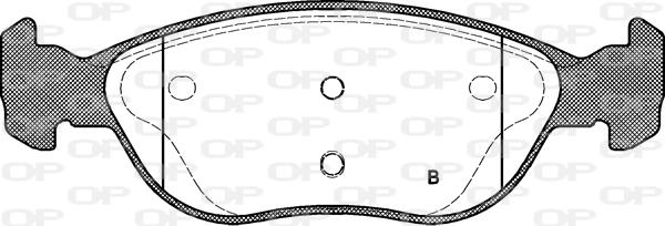 Open Parts BPA0587.22 - Гальмівні колодки, дискові гальма autozip.com.ua