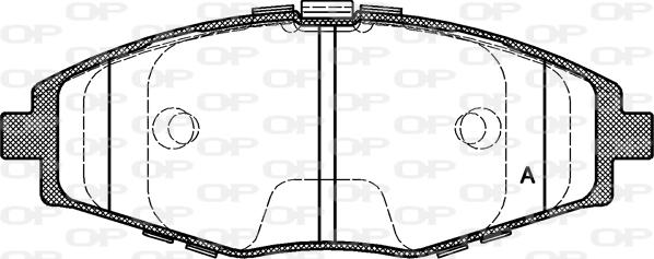 Open Parts BPA0696.00 - Гальмівні колодки, дискові гальма autozip.com.ua