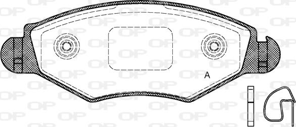 Open Parts BPA0643.20 - Гальмівні колодки, дискові гальма autozip.com.ua