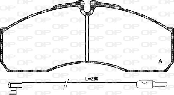 Open Parts BPA0651.12 - Гальмівні колодки, дискові гальма autozip.com.ua