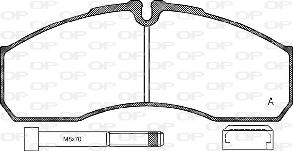 Open Parts BPA0651.86 - Гальмівні колодки, дискові гальма autozip.com.ua