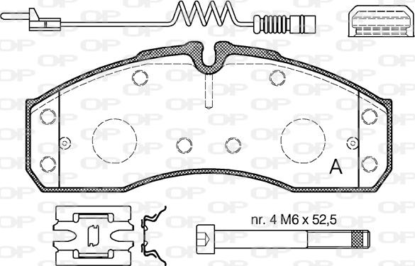 Open Parts BPA0651.22 - Гальмівні колодки, дискові гальма autozip.com.ua