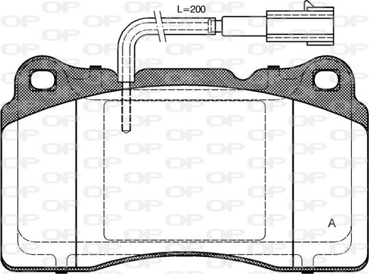 Open Parts BPA0666.51 - Гальмівні колодки, дискові гальма autozip.com.ua