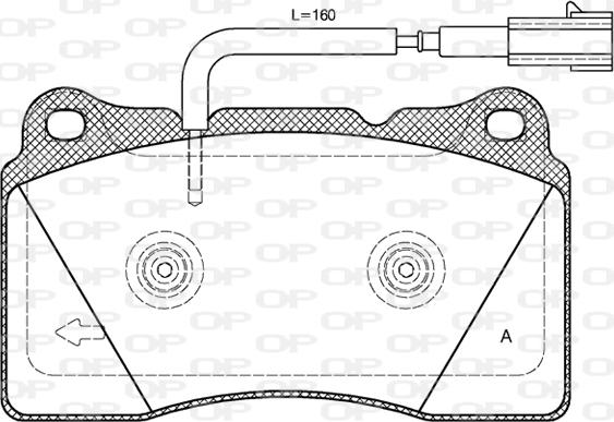 Open Parts BPA0666.12 - Гальмівні колодки, дискові гальма autozip.com.ua