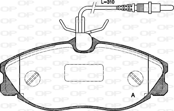 Open Parts BPA0604.04 - Гальмівні колодки, дискові гальма autozip.com.ua