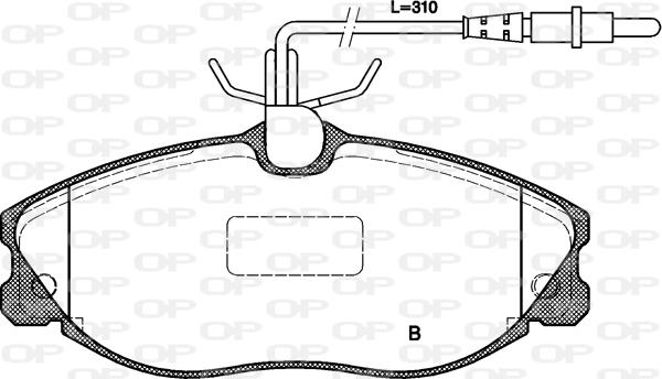 Open Parts BPA0604.14 - Гальмівні колодки, дискові гальма autozip.com.ua