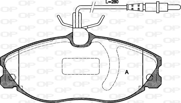 Open Parts BPA0604.14 - Гальмівні колодки, дискові гальма autozip.com.ua