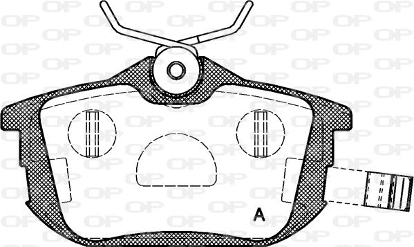 Open Parts BPA0605.12 - Гальмівні колодки, дискові гальма autozip.com.ua