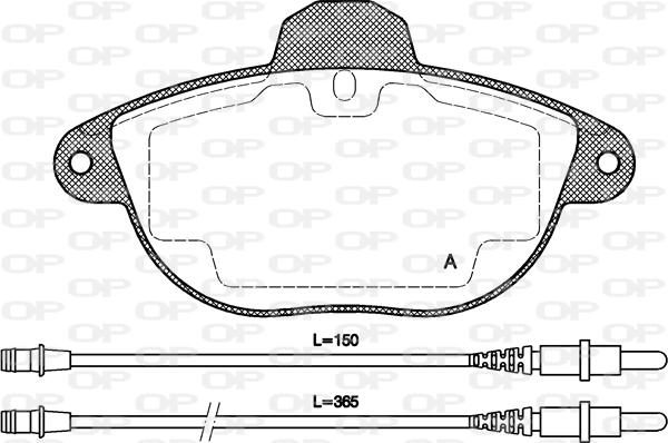 Open Parts BPA0608.04 - Гальмівні колодки, дискові гальма autozip.com.ua