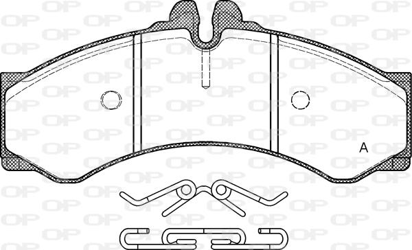 Open Parts BPA0614.00 - Гальмівні колодки, дискові гальма autozip.com.ua