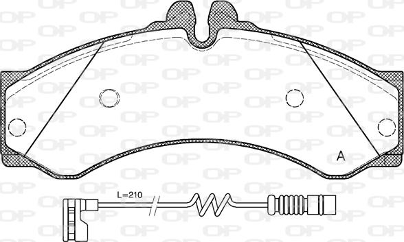 Open Parts BPA0614.12 - Гальмівні колодки, дискові гальма autozip.com.ua