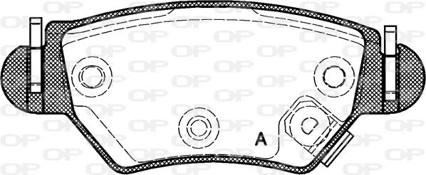 Open Parts BPA0685.22 - Гальмівні колодки, дискові гальма autozip.com.ua