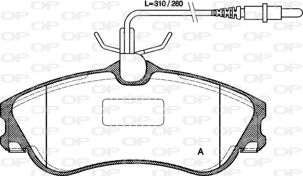 Open Parts BPA0634.04 - Гальмівні колодки, дискові гальма autozip.com.ua