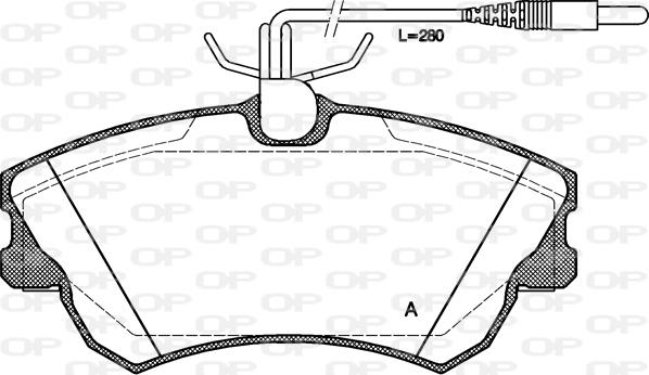 Open Parts BPA0638.02 - Гальмівні колодки, дискові гальма autozip.com.ua