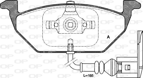 Open Parts BPA0633.41 - Гальмівні колодки, дискові гальма autozip.com.ua