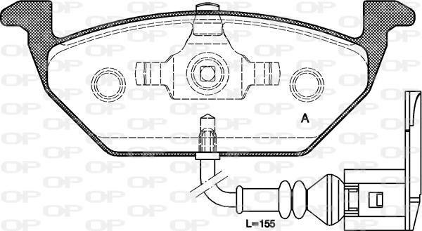 Open Parts BPA0633.21 - Гальмівні колодки, дискові гальма autozip.com.ua