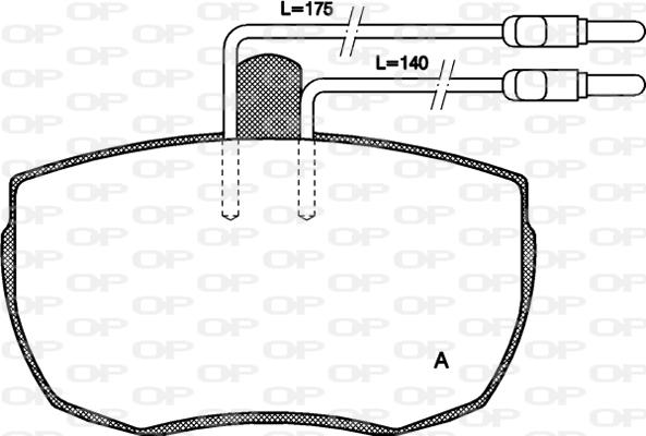 Open Parts BPA0056.04 - Гальмівні колодки, дискові гальма autozip.com.ua