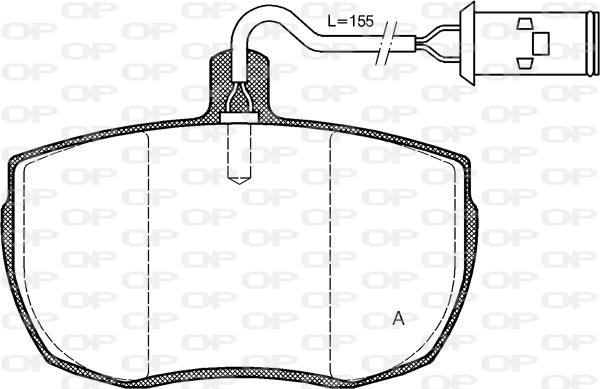 Open Parts BPA0056.22 - Гальмівні колодки, дискові гальма autozip.com.ua