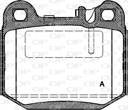 Open Parts BPA0014.40 - Гальмівні колодки, дискові гальма autozip.com.ua
