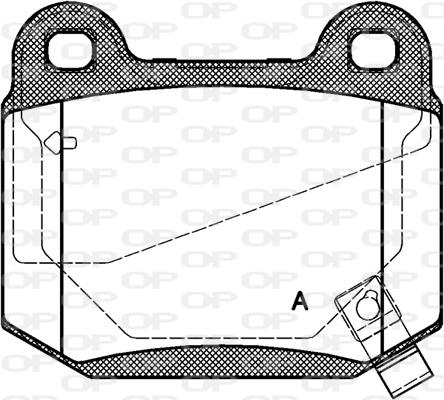 Open Parts BPA0014.52 - Гальмівні колодки, дискові гальма autozip.com.ua