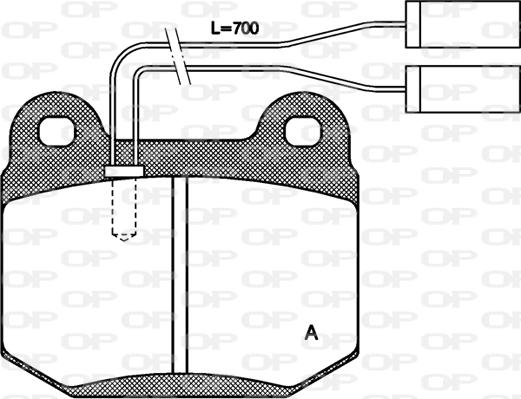 Open Parts BPA0014.01 - Гальмівні колодки, дискові гальма autozip.com.ua