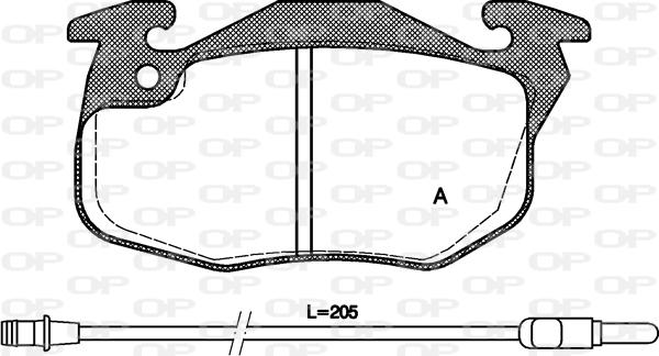 Open Parts BPA0192.12 - Гальмівні колодки, дискові гальма autozip.com.ua