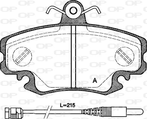 Open Parts BPA0141.30 - Гальмівні колодки, дискові гальма autozip.com.ua