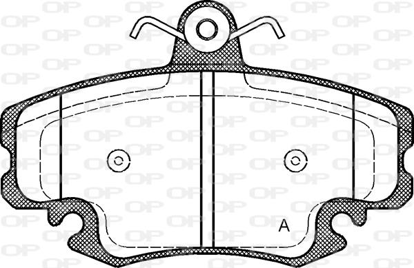 Open Parts BPA0141.20 - Гальмівні колодки, дискові гальма autozip.com.ua