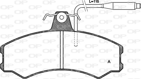 Open Parts BPA0143.02 - Гальмівні колодки, дискові гальма autozip.com.ua