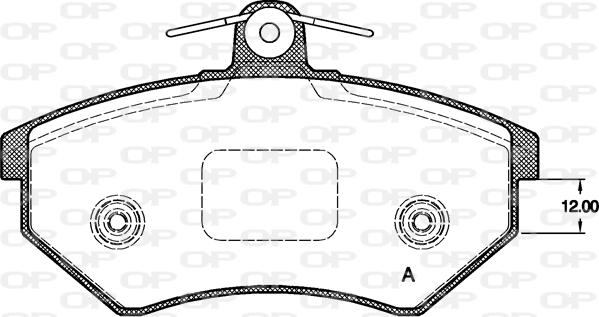 Open Parts BPA0134.50 - Гальмівні колодки, дискові гальма autozip.com.ua